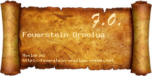 Feuerstein Orsolya névjegykártya